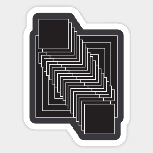 square morph op art design Sticker